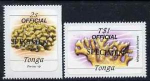 Tonga 1984 Marine Life (Coral) self-adhesive 2s & T$1...