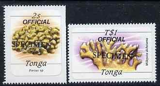 Tonga 1984 Marine Life (Coral) self-adhesive 2s & T$1...