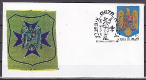 Romania, JUN/95 issue. Scouts, 60th Anniversary. Cachet & Cancel on Cover.