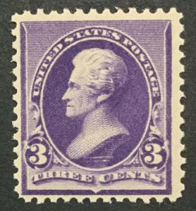 MOMEN: US #221 MINT OG NH POST OFFICE FRESH #30677