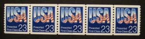 Scott 2607, 23 cent USA Presorted, PNC5 #1111, shiny gum, MNH Coil Beauty