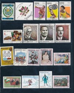 D397872 Nicaragua Nice selection of VFU (CTO) stamps