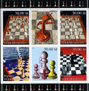Turkmenistan 1999 CHESS Sheet Perforated Mint (NH)