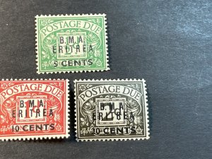 GREAT BRITAIN/BOA/ERITREA #1-3-MINT NEVER/HINGED----PART SET----1948