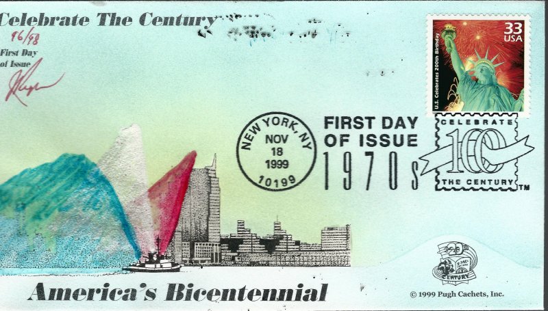 Beautiful Pugh Designed 3189f FDC Celebrate the Bicentennial...Only 98 created