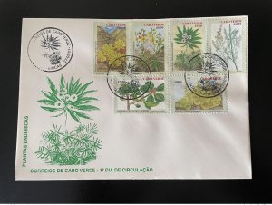 2001 Cape Verde Mi. 795 - 800 FDC Plants Endemicas Plantes Plants-