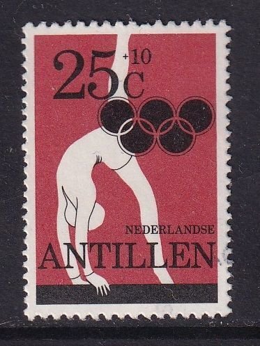 Netherlands Antilles #B174  used 1980  Olympic games 25c
