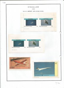 EYNHALLOW -1982 - Aircraft - Sheets - Mint Light Hinged -Private Issue