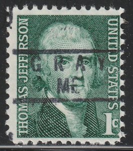 Precancel - Gray, ME - PSS 837