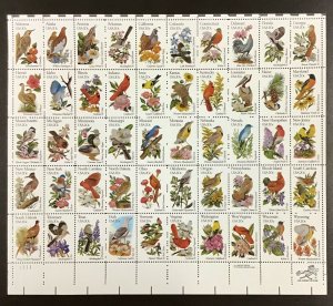 1953-2002  State Birds & Flowers Issue 20 c stamp  Sheet of 50 1982 Line perfs