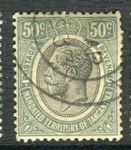 TANGANYIKA; 1927 early GV issue fine used Shade of 50c. value