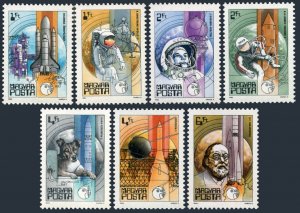Hungary 2743-2749,MNH.Michel 3557-3563. 25 years of space travel,1982.