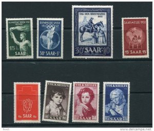 Germany /SAAR 1952 MI 314-8 338-0 MNH CV 53 euro