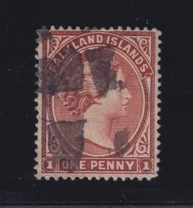 Falkland Islands, SG 18x, used Watermark Reversed variety