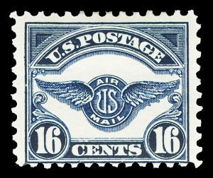 Scott C5 1923 16c Emblem Airmail Mint Fine OG HR Cat $60