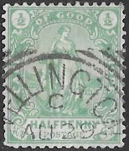 Cape of Good Hope # 59  Hope Standing ½d. 1898  (1)   VF Used