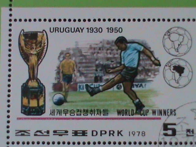​KOREA-1978-SC#  1716a-WORLD CUP SOCCER WINNERS CTO-SHEET-VF LAST ONE