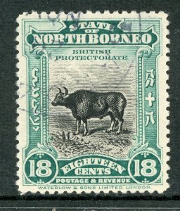 North Borneo 1909 British Colony 10¢ Buffalo Scott #147 Perf 114 VFU  F735