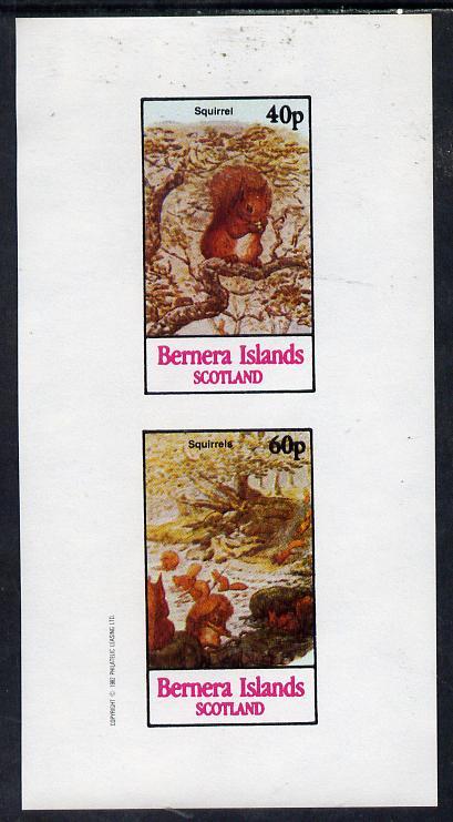 Bernera 1982 Squirrels #1 imperf  set of 2 values (40p &a...