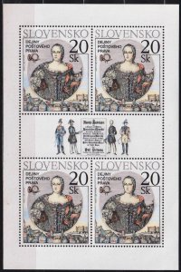 Slovakia 2000 History of Postal Law Queen Maria Theresa Mi.384 sheet MNH