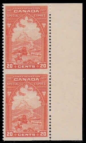 Canada 1927 Special Delivery Imperforate Horizantal Pair