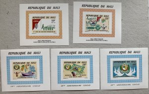 Mali - 5 imperf sheetlets from Elections and ECOWAS sets, MNH.  Scott 756//762