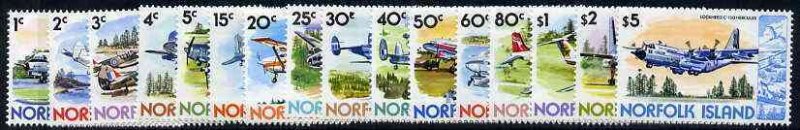 NORFOLK ISLAND - 1980 - Aircraft - Perf 16v Set - Mint Never Hinged