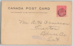 Canada 1916 WWI RMS Cameronia Troop Ship Military Naval Postal Stationery Card