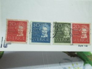 Sweden #404-407 used set  2024 SCV = $1.80