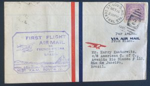 1930 St Louis Mo USA FFC First Flight Airmail Cover To Rio De Janeiro Brazil