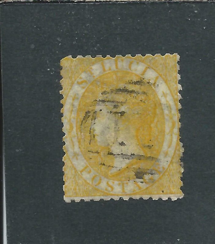 ST LUCIA 1864-76 (4d) YELLOW GU SG 12 CAT £50