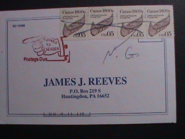 ​UNITED STAES -POSTAGE DUE POSTCARD WIH STAMPS -VF WE SHIP TO WORLD WIDE