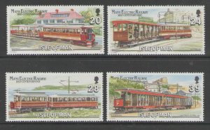 ISLE OF MAN SG559/62 1993 MANX ELECTRIC RAILWAY MNH