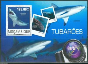 MOZAMBIQUE  2014  SHARKS  SOUVENIR SHEET   MINT NH