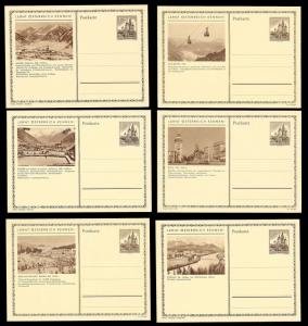 AUSTRIA (120) Scenery View Brown 1 Shilling Postal Cards c1950s ALL MINT UNUSED