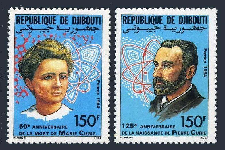 Djibouti 588-589,MNH.Michel 427-428. Marie and Pierre Curie,1984.