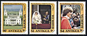 Antigua 663-665, MNH, Princess Diana's 21st Birthday