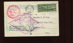 C13 Graf Zeppelin Air Mail Used Stamp on Nice Picture Post Card (CV 63)