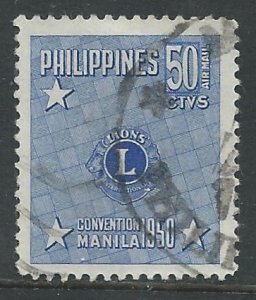 Philippines # C72  Lions Convention - 50c air   1950     (1)   VF Used