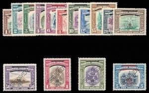 North Borneo 1947 KGVI Royal Cypher SPECIMEN set of fifteen VFM. SG 335s-349s.