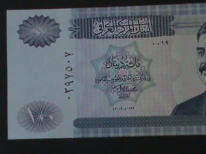 ​IRAQ CENTRAL BANK OF IRAQ-100 DINARS-UN- CIRCULATED BANK NOTE-VF- PRESIDENT