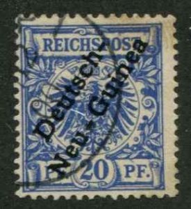 German New Guinea SC# 4  O/P on issue of Germany 20pf Used