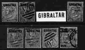 Gibraltar group of eight Photographic prints from Sperati...