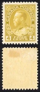 Canada SG249a 4c Yellow ochre Superb M/M (HM) Unitrade Cat 70