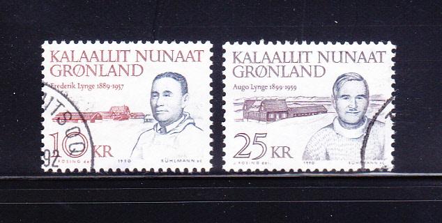 Greenland 231-232 Set U Frederik Lynge, Politician (A)