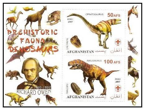 AFGHANISTAN SHEET DINOSAURS