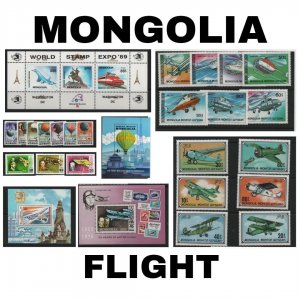 Thematic Stamps - Mongolia - Flight 1 - Choose from dropdown menu