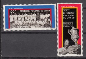 J27049, 1973 congo republic mh set #c141-2 sports
