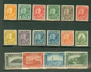 CANADA #162-77 Complete set, og, hinged, VF, Scott $505.00