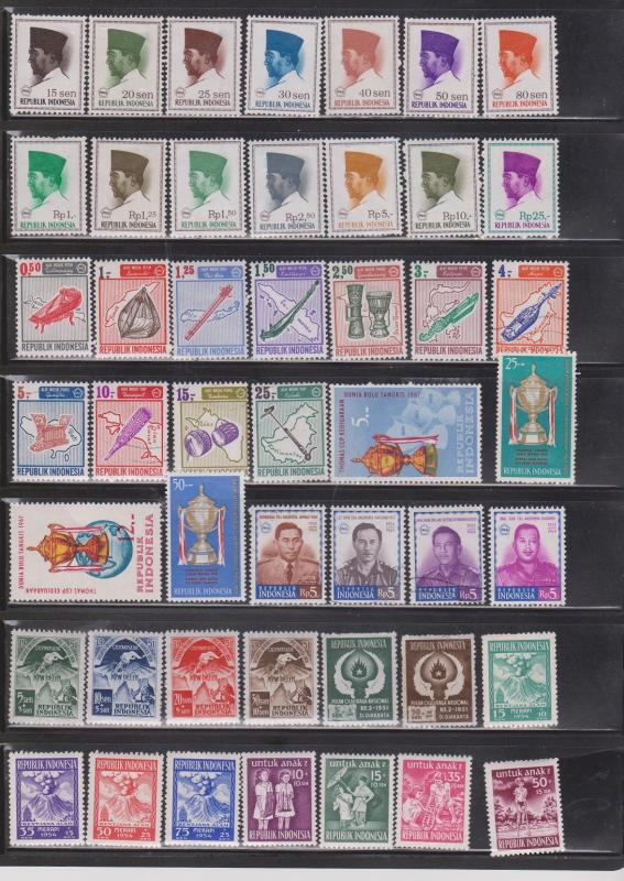 INDONESIA - Collection Of Mostly Mint Hinged  Issues - CV Over $100.00